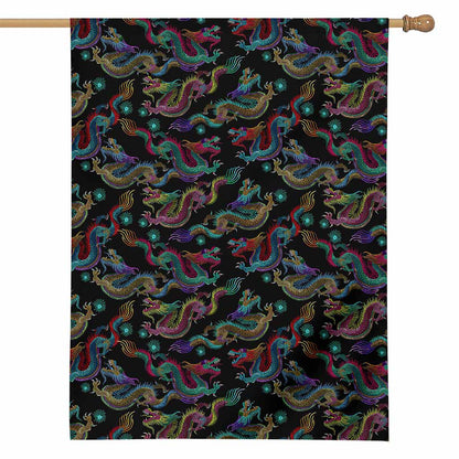 Chinese Dragon Pattern Print House Flag