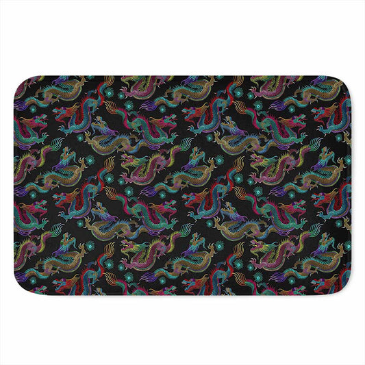 Chinese Dragon Pattern Print Indoor Door Mat