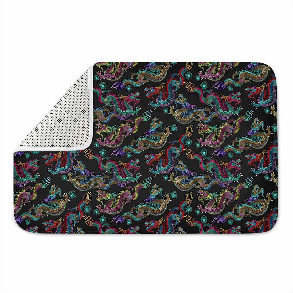 Chinese Dragon Pattern Print Indoor Door Mat