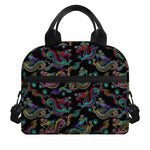 Chinese Dragon Pattern Print Insulated Lunch Bag
