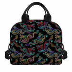 Chinese Dragon Pattern Print Insulated Lunch Bag
