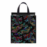 Chinese Dragon Pattern Print Insulated Lunch Tote