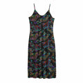Chinese Dragon Pattern Print Jersey Midi Cami Dress