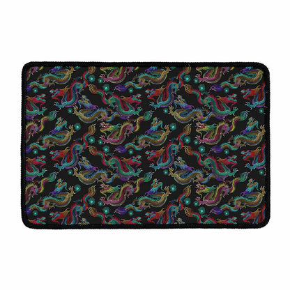Chinese Dragon Pattern Print Kitchen Mat