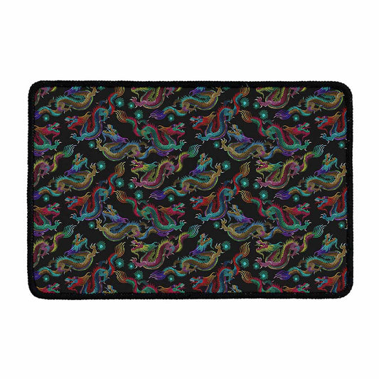Chinese Dragon Pattern Print Kitchen Mat