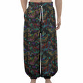 Chinese Dragon Pattern Print Lantern Pants