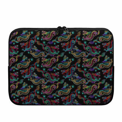 Chinese Dragon Pattern Print Laptop Sleeve