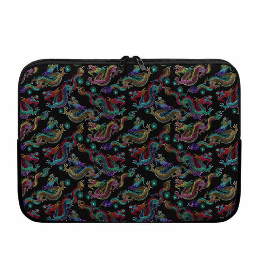 Chinese Dragon Pattern Print Laptop Sleeve