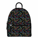 Chinese Dragon Pattern Print Leather Backpack
