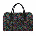 Chinese Dragon Pattern Print Leather Duffel Bag