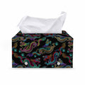 Chinese Dragon Pattern Print Leather Tissue Box Cover