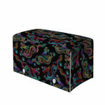 Chinese Dragon Pattern Print Leather Tissue Box Cover
