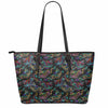 Chinese Dragon Pattern Print Leather Tote Bag