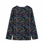 Chinese Dragon Pattern Print Long Sleeve Short Coat