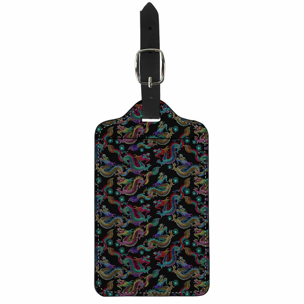 Chinese Dragon Pattern Print Luggage Tag