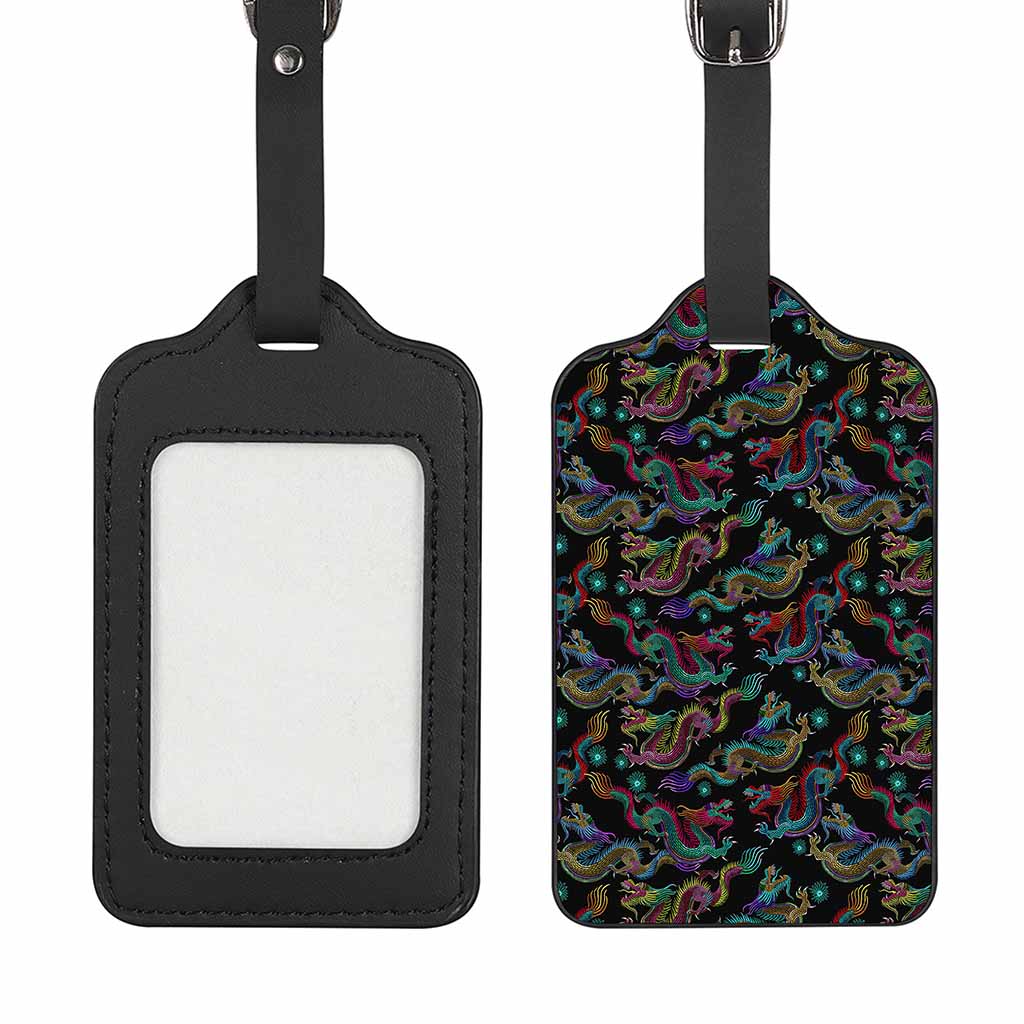 Chinese Dragon Pattern Print Luggage Tag