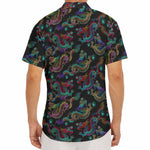 Chinese Dragon Pattern Print Men's Deep V-Neck Shirt