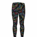 Chinese Dragon Pattern Print Men's leggings