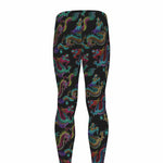 Chinese Dragon Pattern Print Men's leggings
