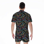 Chinese Dragon Pattern Print Men's Rompers