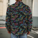 Chinese Dragon Pattern Print Men's Shirt Jacket