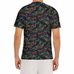 Chinese Dragon Pattern Print Men's Short Sleeve Rash Guard