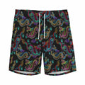 Chinese Dragon Pattern Print Men's Athletic Shorts