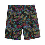Chinese Dragon Pattern Print Men's Sports Shorts