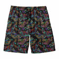 Chinese Dragon Pattern Print Men's Swim Trunks