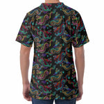 Chinese Dragon Pattern Print Men's Velvet T-Shirt