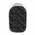 Chinese Dragon Pattern Print Mesh Laundry Hamper