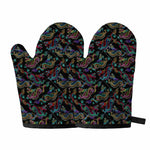 Chinese Dragon Pattern Print Oven Mitts