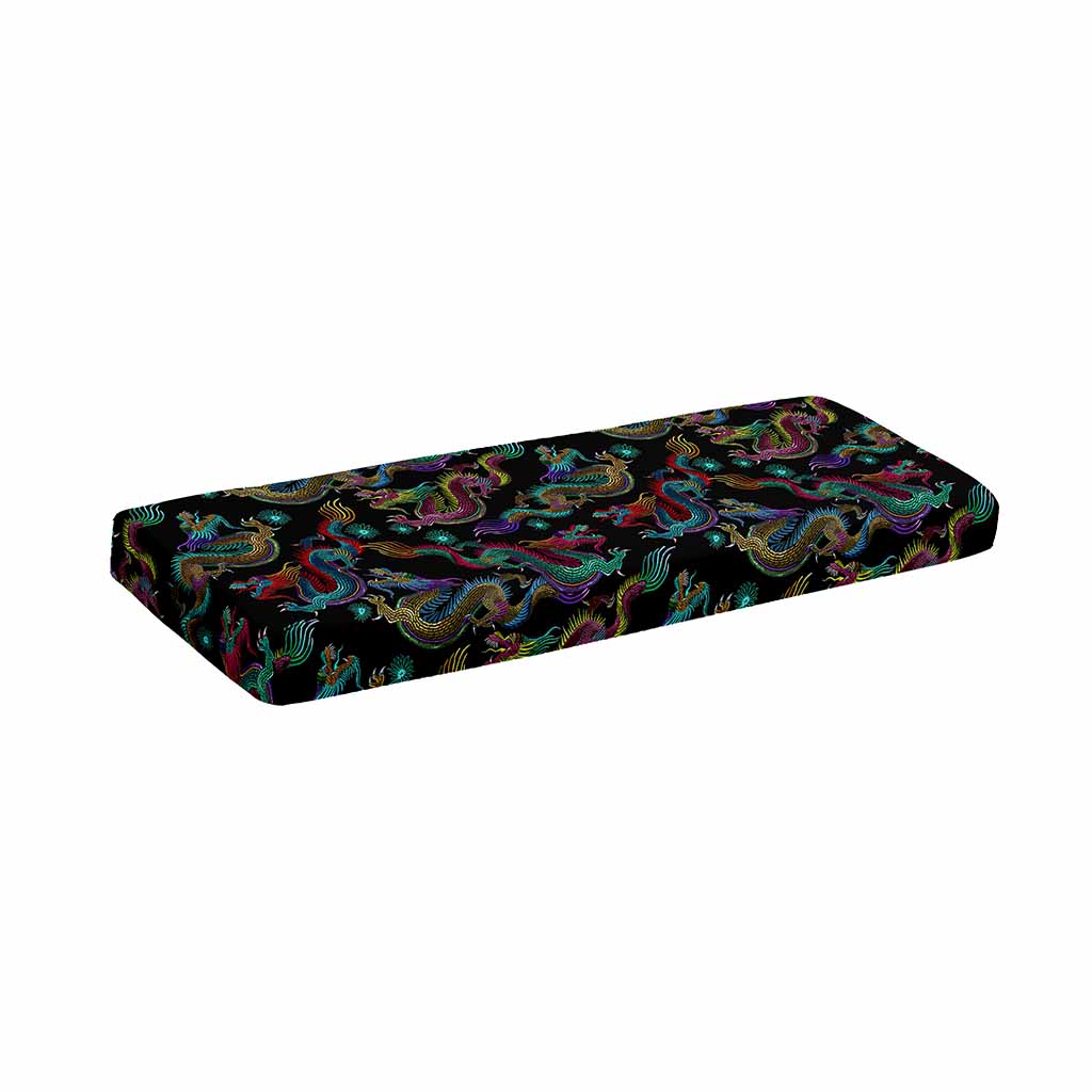 Chinese Dragon Pattern Print Piano Keyboard Cover