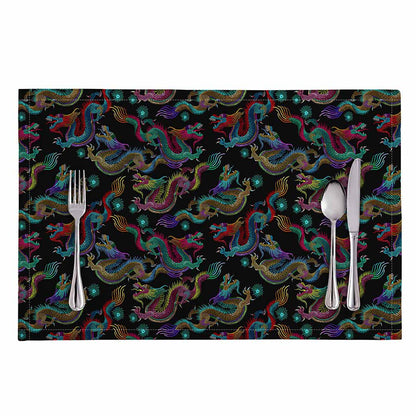 Chinese Dragon Pattern Print Placemat