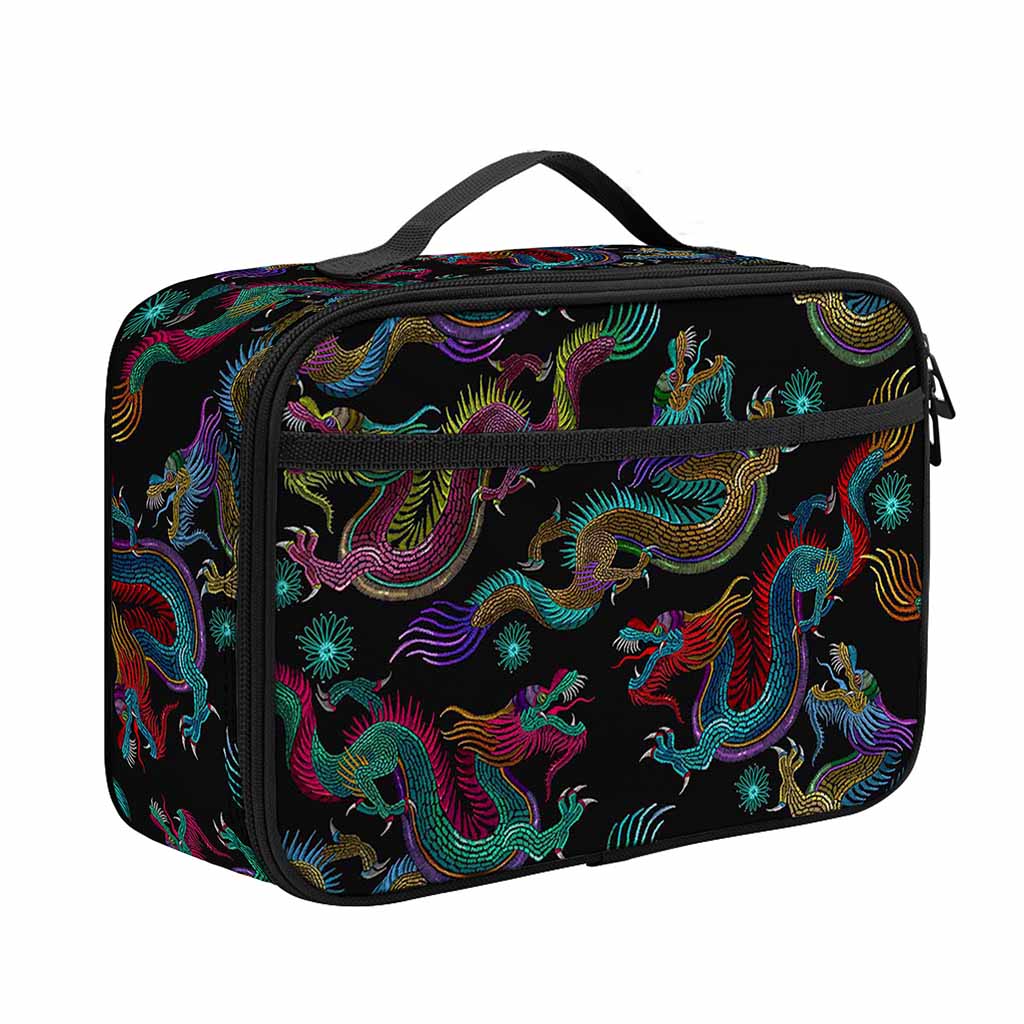 Chinese Dragon Pattern Print Portable Lunch Bag