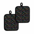 Chinese Dragon Pattern Print Pot Holders