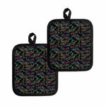 Chinese Dragon Pattern Print Pot Holders