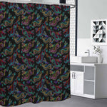 Chinese Dragon Pattern Print Premium Shower Curtain