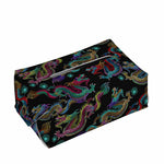 Chinese Dragon Pattern Print Rectangle Tissue Box Cover