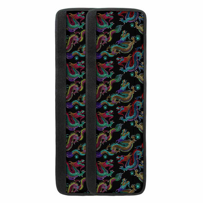 Chinese Dragon Pattern Print Refrigerator Handle Covers