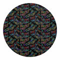 Chinese Dragon Pattern Print Round Blanket