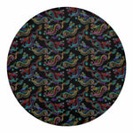Chinese Dragon Pattern Print Round Blanket