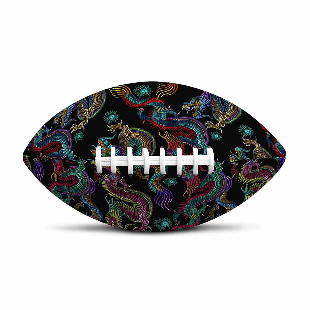 Chinese Dragon Pattern Print Rugby Ball