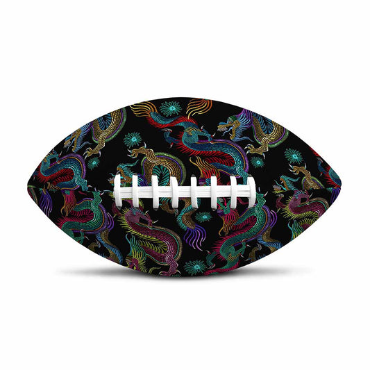 Chinese Dragon Pattern Print Rugby Ball