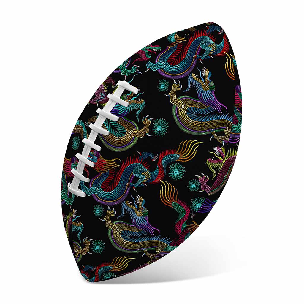 Chinese Dragon Pattern Print Rugby Ball