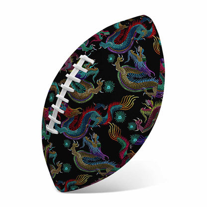 Chinese Dragon Pattern Print Rugby Ball