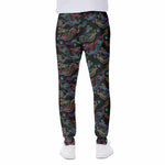 Chinese Dragon Pattern Print Scuba Joggers