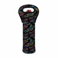 Chinese Dragon Pattern Print Single Neoprene Wine Tote