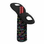 Chinese Dragon Pattern Print Single Neoprene Wine Tote