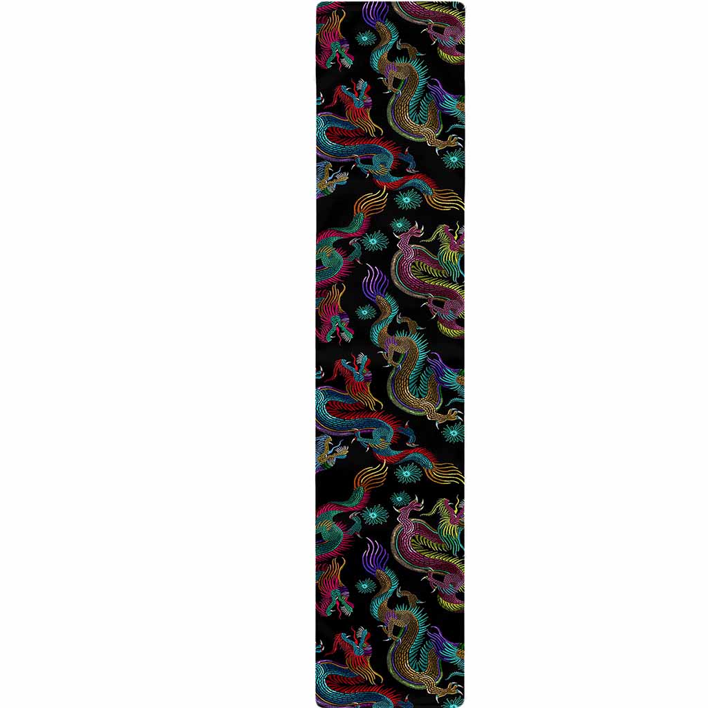 Chinese Dragon Pattern Print Table Runner